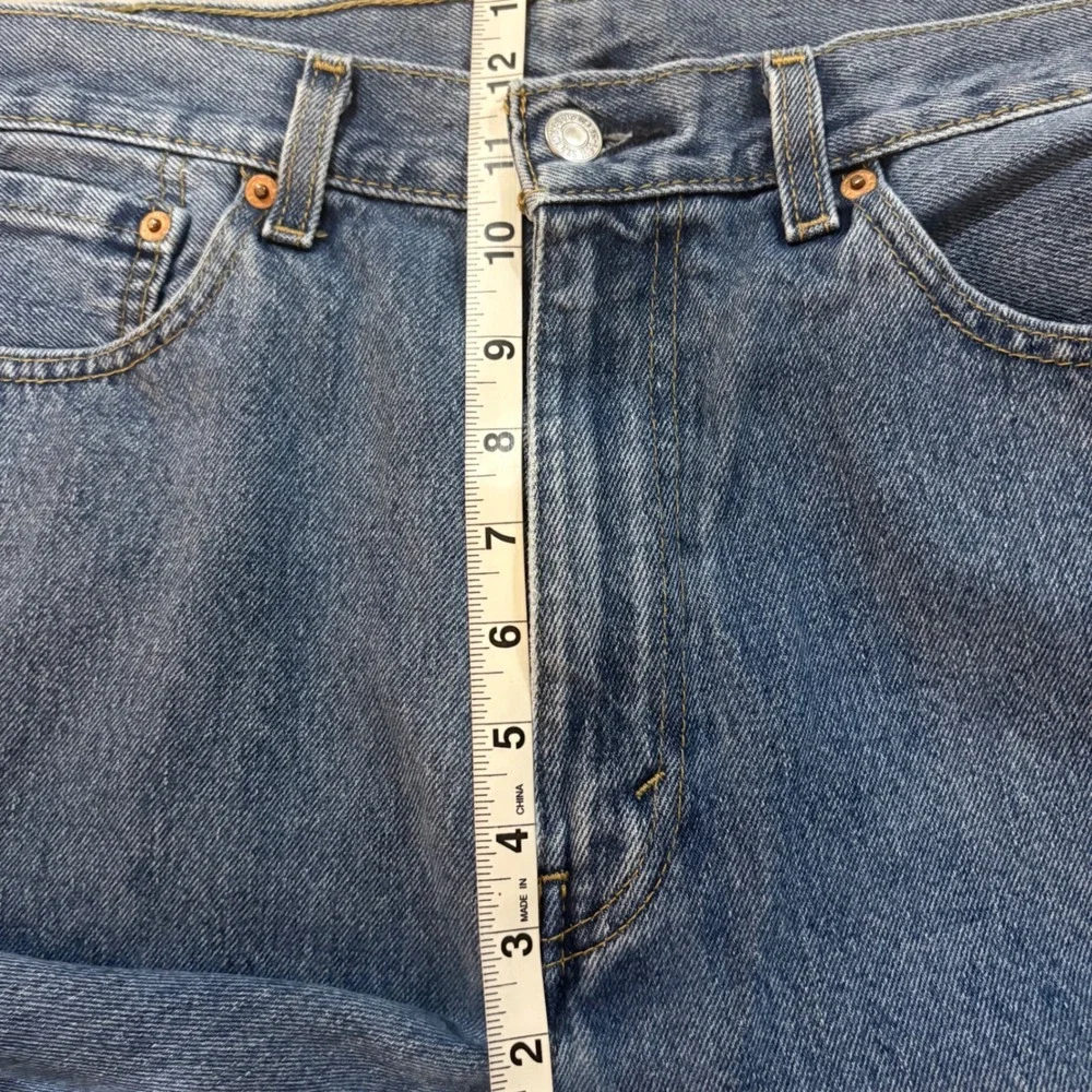 Levis 505 Mens Regular Fit Straight Leg Jeans Blue Medium Wash W36 L34 Zip Fly